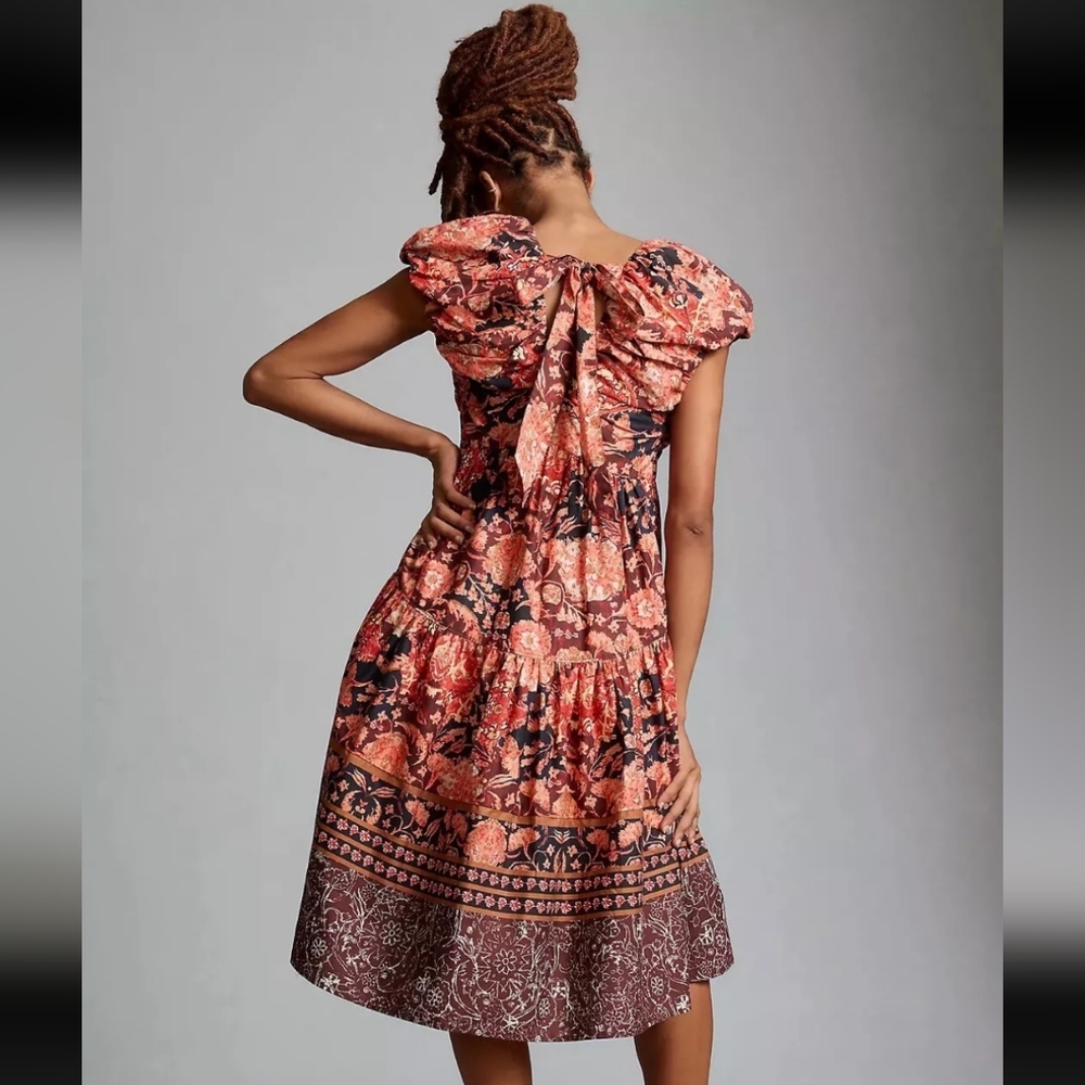 Anthropologi V-Neck Midi Dress - Picture 3 of 7